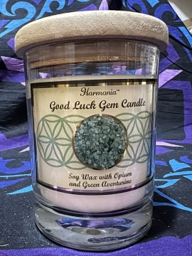 Candle Harmonia Good Luck Green Aventurine